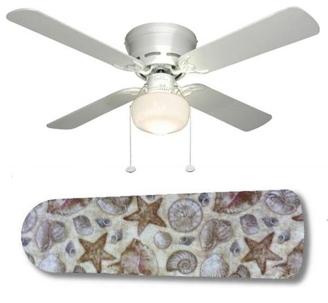Industrial cage ceiling fan with light tropical 5 lights remote control indoor chandelier fan light. Seashells Shells Beach 42" Ceiling Fan and Lamp ...