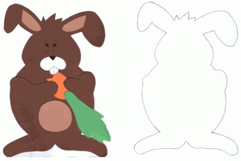 2 hase vorlage osterhase vorlage pdf zum ausdrucken. Osterhasen aus Tonpapier basteln