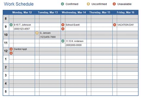 Free Weekly Employee Shift Schedule Template Excel Master Template