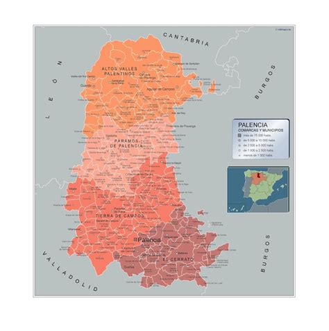 Mapa Palencia Por Municipios Plastificado Mapas Para Colombia Y