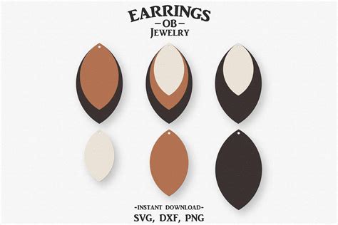 Layered Earring Svg Printable Layered Svg Cut File Do