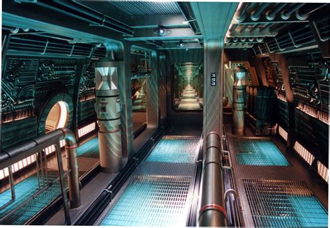 Enterprise E Engineering Corridor Star Trek Sci Fi Ships Enterprise