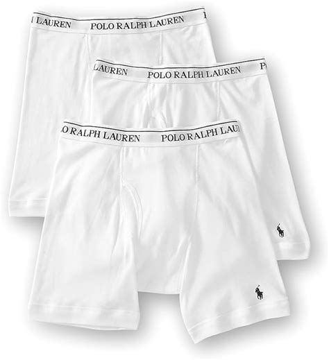 polo ralph lauren men s 3 pack long leg boxer brief white underwear small clothing