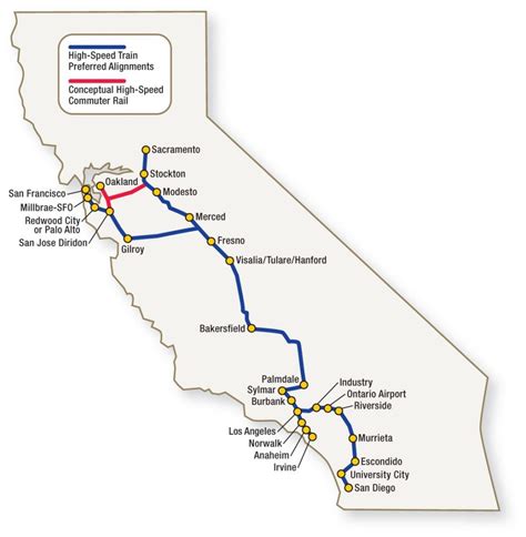 California High Speed Rail Map Topographic Map Of Usa With States
