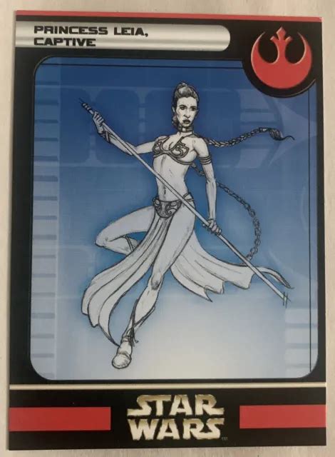 Star Wars Miniatures Original Card Princess Leia Captive 12 Rebel