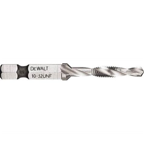 Dewalt Combination Drill Tap 10 32 2b 3 Flutes High Speed Steel