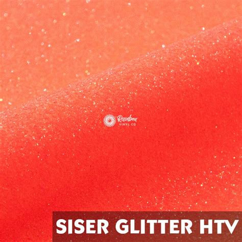 Siser Moda Glitter 2 Htv Ember Orange Rainbow Vinyl Co