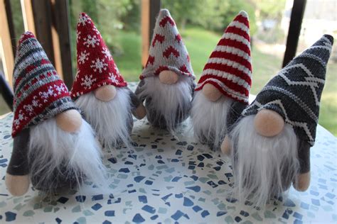 5 Mini Brother Christmas Gnome Set Rivendellgnomes