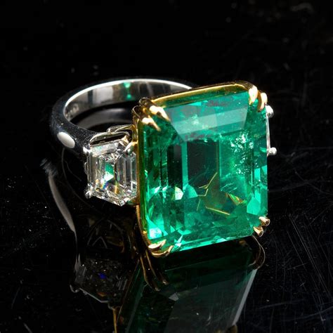 Patrice Large Colombian Emerald Engagement Ring Tmw Jewels Co