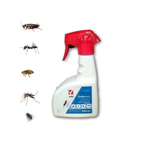 Vebi Insecticide 500 Ml Draker Rtu Mouche Moustique Cafard Fourmi Puce