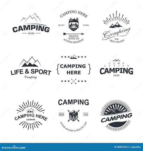 camping stock vector illustration of hipster explore 48825533