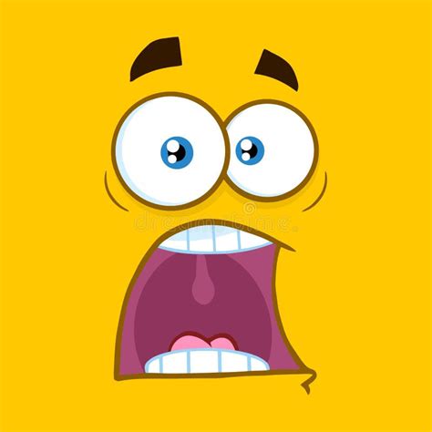 A Scared Funny Cartoon Emoticon Face Background Stock Illustration