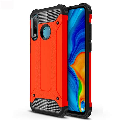 Military Defender Shockproof Case For Huawei P30 Lite Red