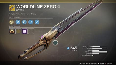 Destiny 2 Worldline Zero Exotic Sword Drop Short Showcase Youtube