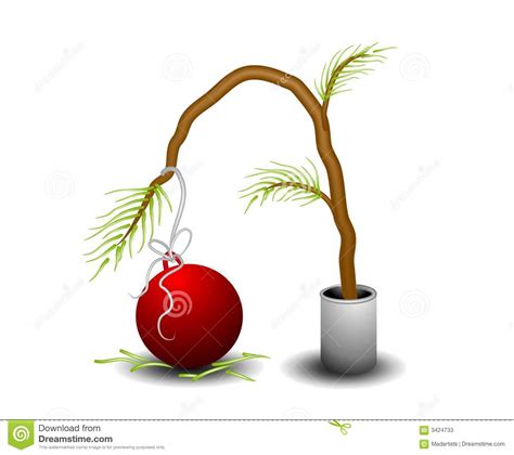 Sad Tiny Christmas Tree Stock Illustration Illustration Of Tree 3424733