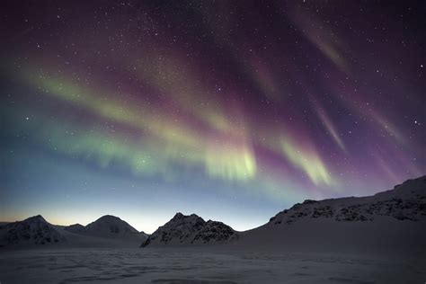 Northern Lights Above The Stunning Arctic Landscape