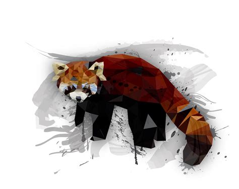 Red Panda Low Polygon By 9inger On Deviantart
