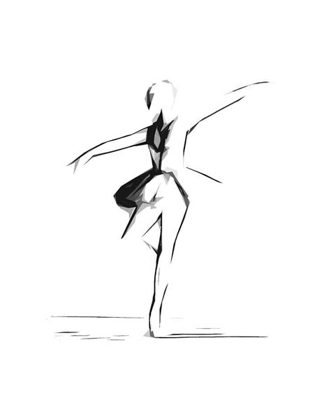 Abstract Ballerina Dancing By Steve K Dancer Painting Ballerina Wall