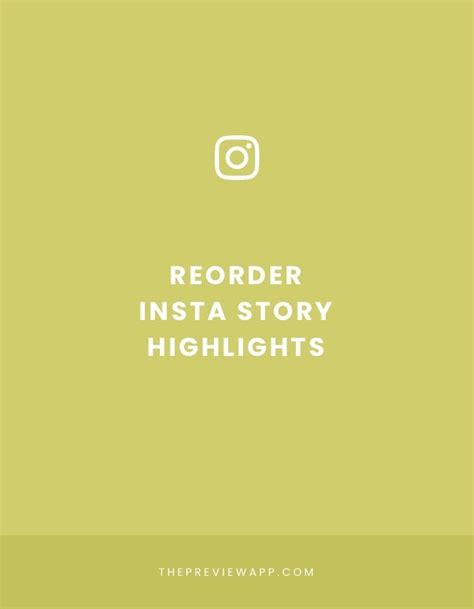 How To Reorder Your Instagram Story Highlights