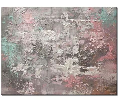 Painting For Sale Heavy Textured Gray Abstract Art 9465