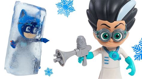 Pj Masks Toys Super Frozen By Romeo And Gekko Nice Ice Plan Youtube
