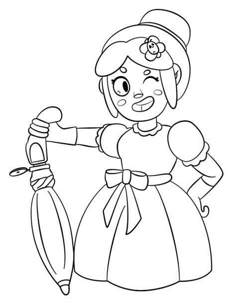Brawl Stars Piper Coloring Page Free Printable Coloring Pages For Kids