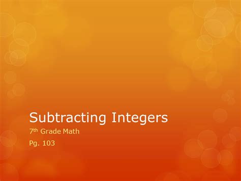 Subtracting Integers 7 Th Grade Math Pg Dart Statement I Can Subtract