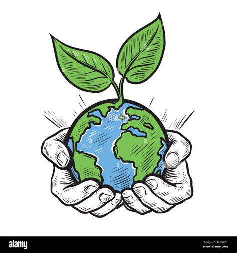 Caring For Nature And Environmental Protection Earth Day Ecology Of