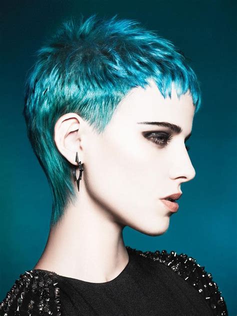 Short Pixie Cut In Turquoise Hair Styles I Love