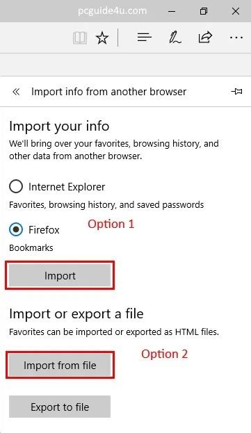 Import Bookmarks Into Microsoft Edge Pcguide4u