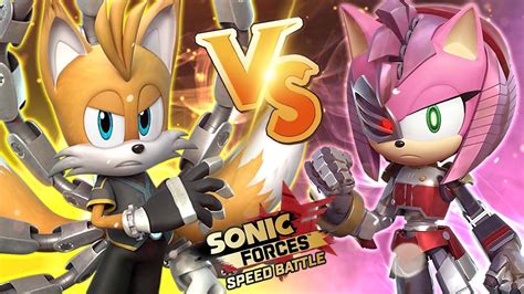 Tails Nine Vs Amy Oxidada De Sonic Prime En Sonic Forces Speed Battle