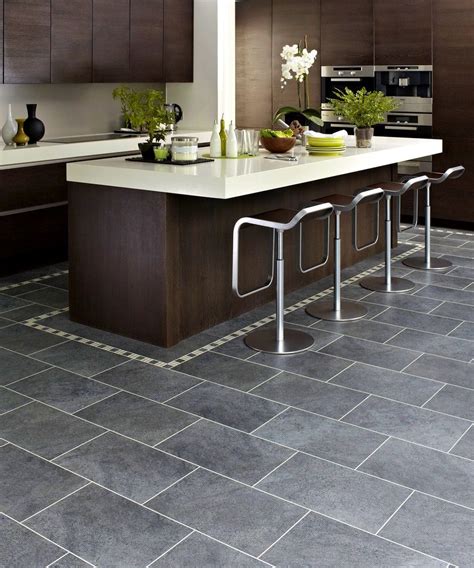 Tile over a laminate countertop using marble floor tile. Bathroom:Delightful Dark Grey Kitchen Floor Tiles ...