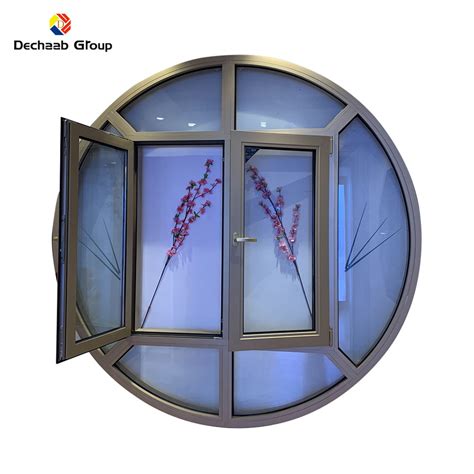 Aluminum Round Arch Windows For Villa Design And Unbreakable Glass