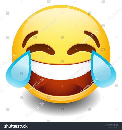 Emoji Tear Lacht Smiley Face Vector Stock Vektorgrafik Lizenzfrei