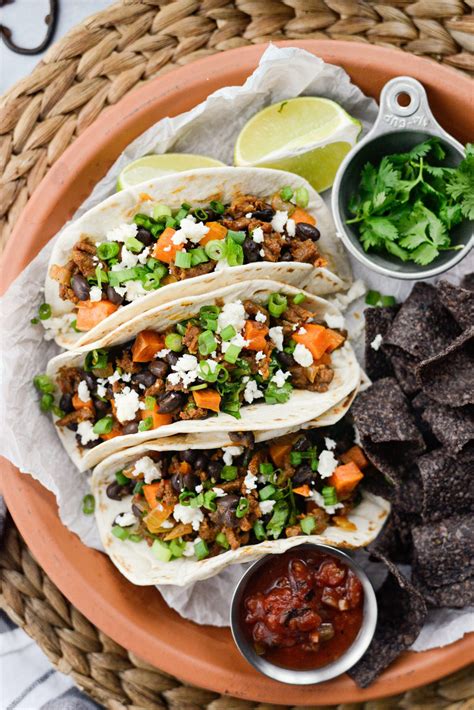 Chorizo Sweet Potato Black Bean Tacos Simply Scratch