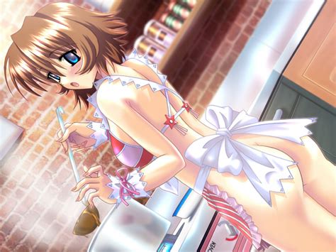 Rule 34 Ass Blue Eyess Blush Bow Brown Hair Cooking Game Cg Naked