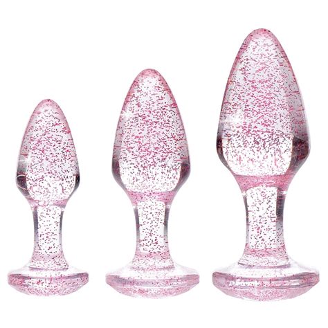 Booty Sparks Glitter Gem Anal Plug Set Pink