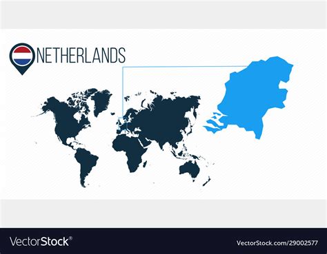 netherlands location on world map royalty free vector image