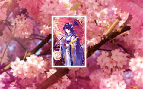 Wallpaper Pemandangan Bunga Bunga Anime Cabang Bunga Sakura