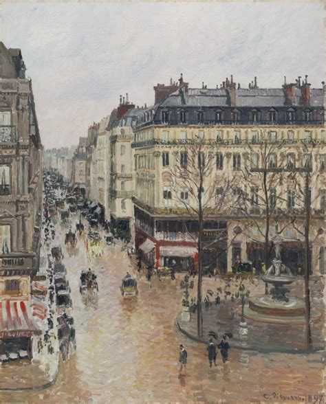 Rue Saint Honoré Por La Tarde Efecto De Lluvia Camille Pissarro