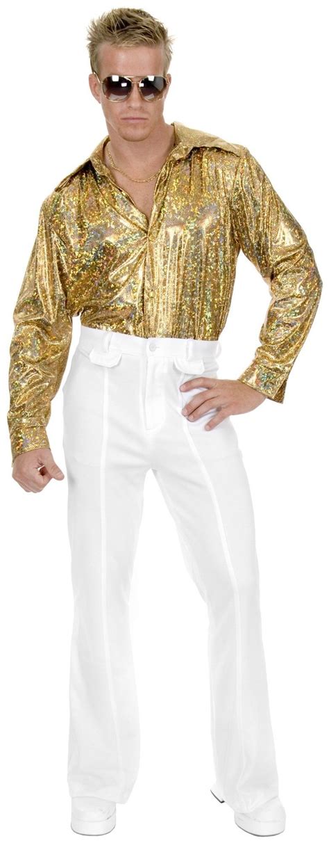 White Disco 70s 80s Plus Size 46 Mens Costume Pants Disco Party