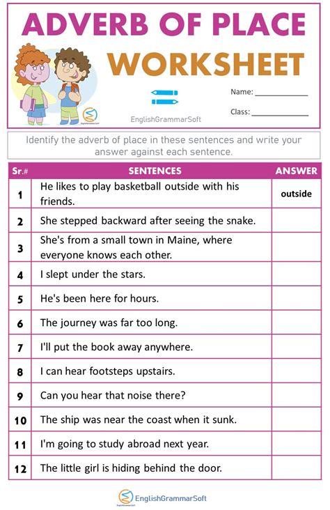 Adverbs Worksheet With Answers