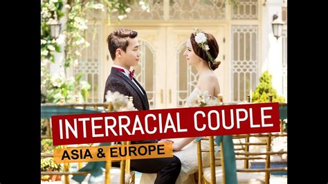 Amwf Interracial Couple Marriage Of A European And Asian 국제 커플