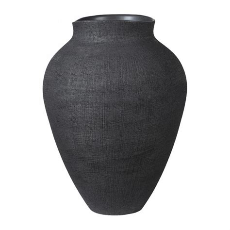 Large Black Textured Vase Fab Home Interiors