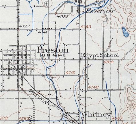 Preston Thatcher Weston Idaho Vintage Original Usgs Topo Map Etsy