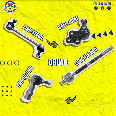 Long Tie Rod, End Tie Rod, Ball Joint, dan Link Stabil Oblak - Milala