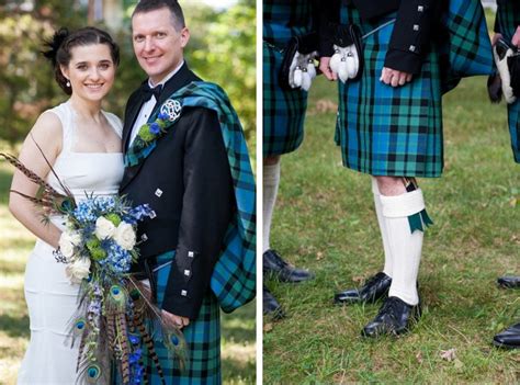 you have to see the bold tartan kilts at this reverend couple s scottish inspired wedding
