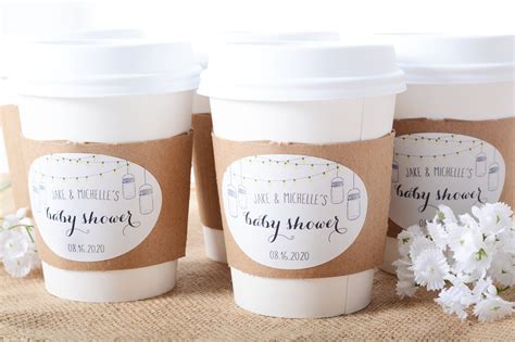 Baby Shower Cups Rustic Baby Shower Coffee Bar Cups Etsy