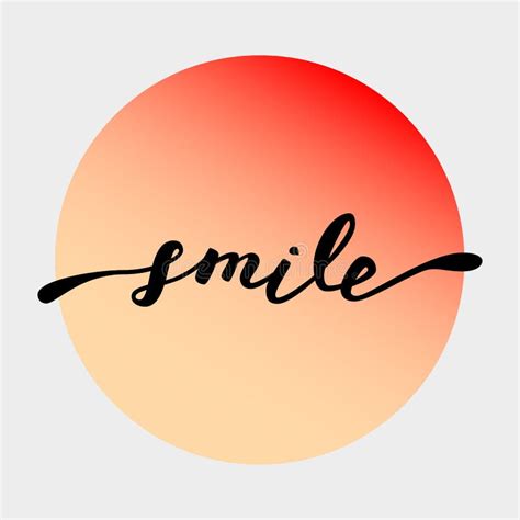Smile Hand Drawn Typography Poster T Shirt Hand Lettered Calligraphic