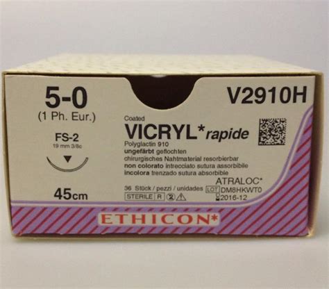 Vicryl Rapid 5 0 Fs 2 45cm V2910h Jan F Andersen